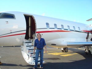 Michael Simons with private jet